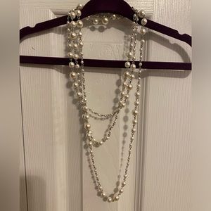 Premier Flapper Length Faux Pearl necklace